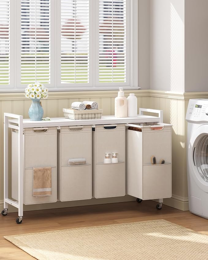 HOOBRO Laundry Sorter 4 Sections, Laundry Hamper - Image 2