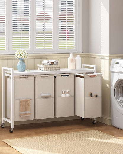HOOBRO Laundry Sorter 4 Sections, Laundry Hamper - Image 2