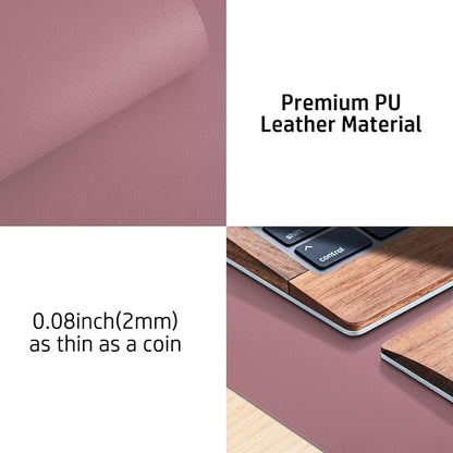Aothia Leather Desk Pad Protector, Mouse Pad, Office Desk Mat, Non-Slip PU - Image 7