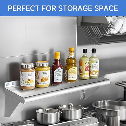 ROCKPOINT Stainless Steel Shelf 14 x 36 Inches 300lb, NSF Metal Commercial - Image 2