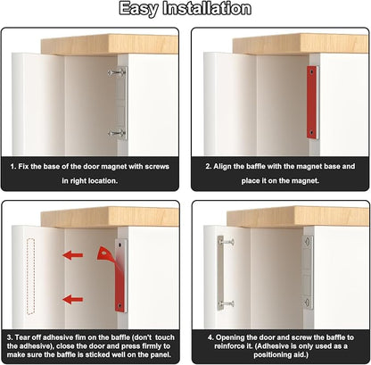 Magnetic Door Catch, Drawer Magnets to Stay Closed, Jiayi 30 LB 2 Pack Cabinet - Image 8