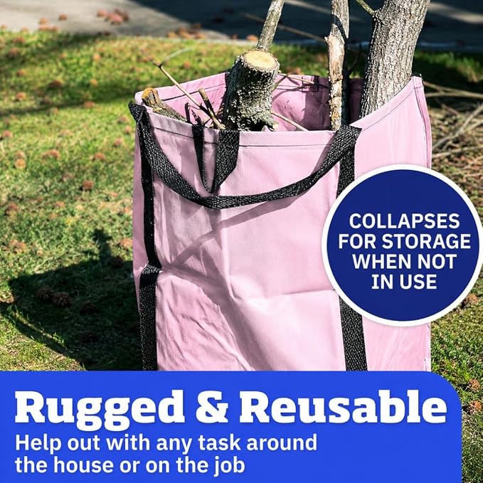 DURASACK Heavy Duty Home and Yard Bags 48-Gallon Reusable Self-Standing Lawn - Image 2