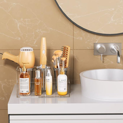 HIIMIEI Hair Tool Organizer, Acrylic Hair Dryer Holder, Bathroom Countertop - Image 6
