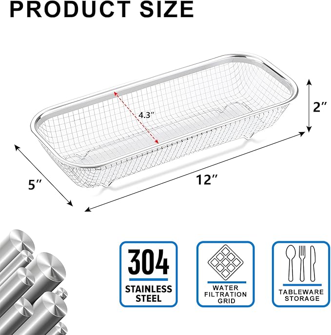 Utensil Drying Rack, 2 Pack Utensils Holder Dishwasher Silverware Basket | - Image 2