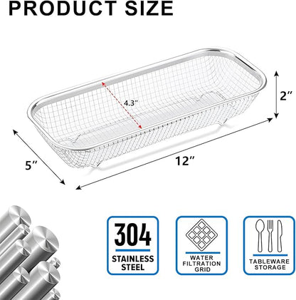 Utensil Drying Rack, 2 Pack Utensils Holder Dishwasher Silverware Basket | - Image 2