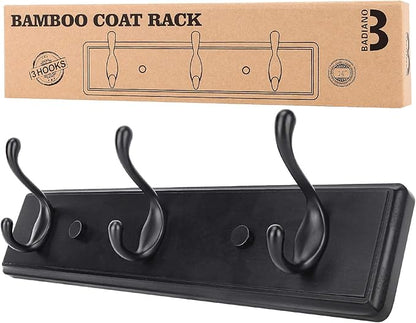 Wooden Coat Rack, Wall-Mounted Organizer by BADIANO