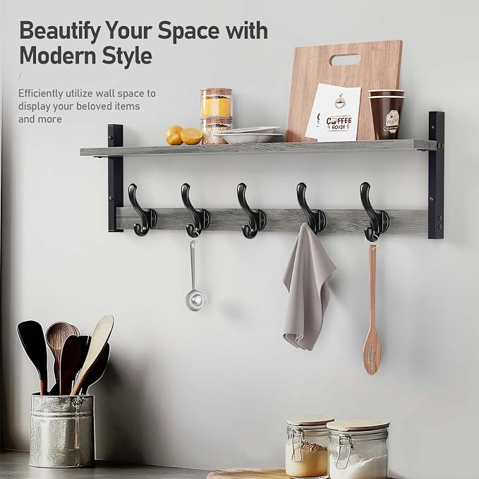 Tatub 29" Rustic Coat Rack Wall Mount - Image 8