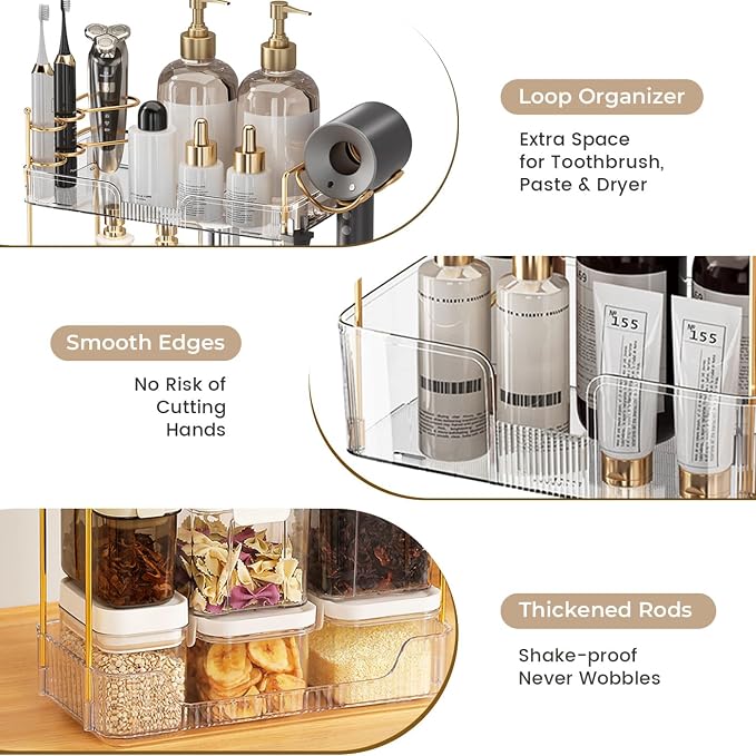Bathroom Counter Organizer Countertop, 3 Tier Makeup Perfume Storage - Image 7