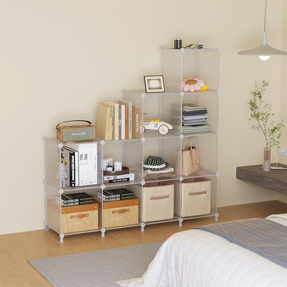 AWTATOS Cube Storage Organizer, Closet Organizers and Storage, 12 Cube Shelves - Image 4