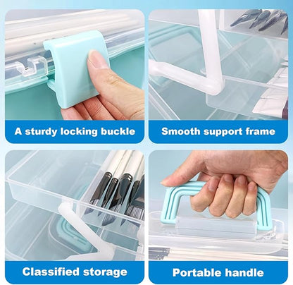 10Inch Tackle Box Organizer and Storage, Three-Layer Sewing Box - Image 3