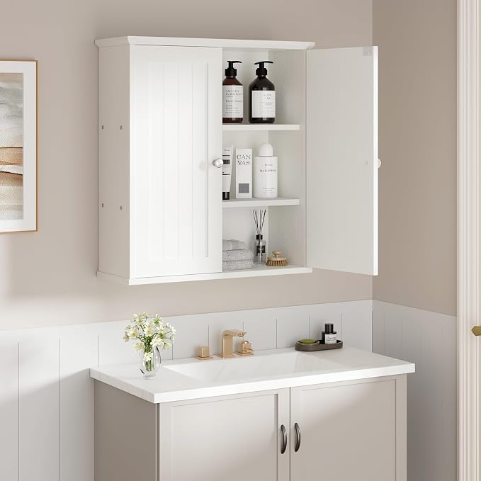 Shintenchi Bathroom Wall Medicine Cabinet, Over The Toilet Storage, - Image 2
