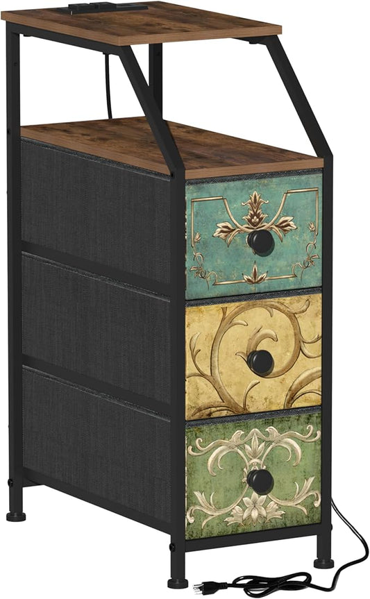 Tohomeor Narrow Dresser Tall Skinny Storage Tower Vertical Slim Chest of Drawers by Tohomeor