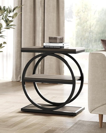LITTLE TREE End Table, 3-Tier Side Table, Slim Sofa Side Table - Image 9