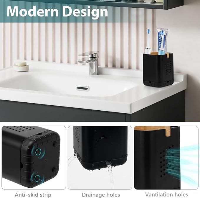 Boperzi Black Toothbrush Holders - Image 3