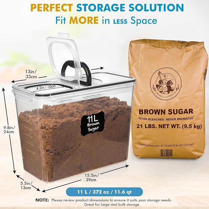 Shazo 2 PC Flour Sugar Storage Containers - Image 3