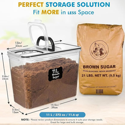 Shazo 2 PC Flour Sugar Storage Containers - Image 3