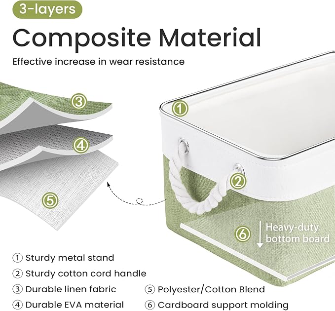 13.8x9.8x6.7 Inch Fabric Small Storage Bins - Image 2