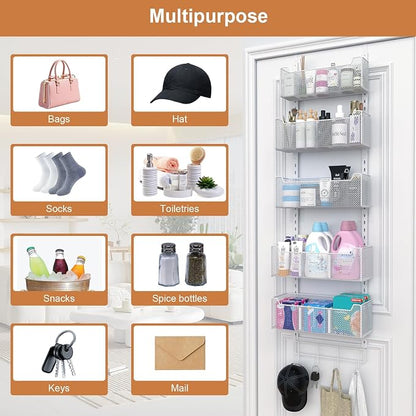VyGrow Over The Door Organizer, Metal Door Organizer Hanging - Image 8