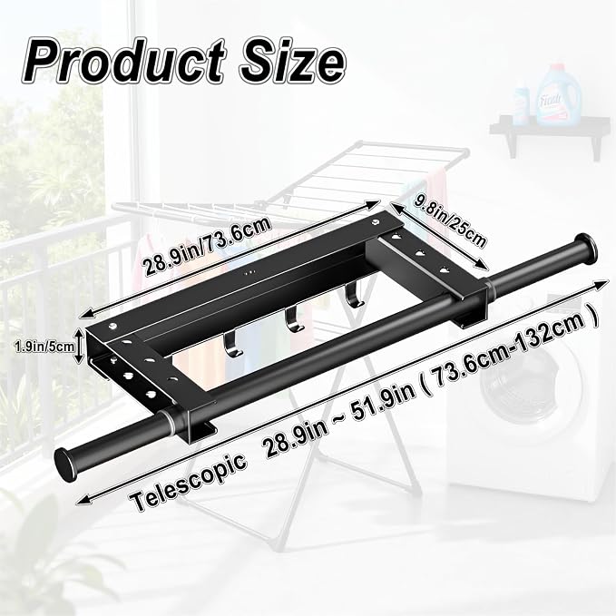 2 Pcs Clothes Drying Rack, Laundry Drying Rack - Image 2