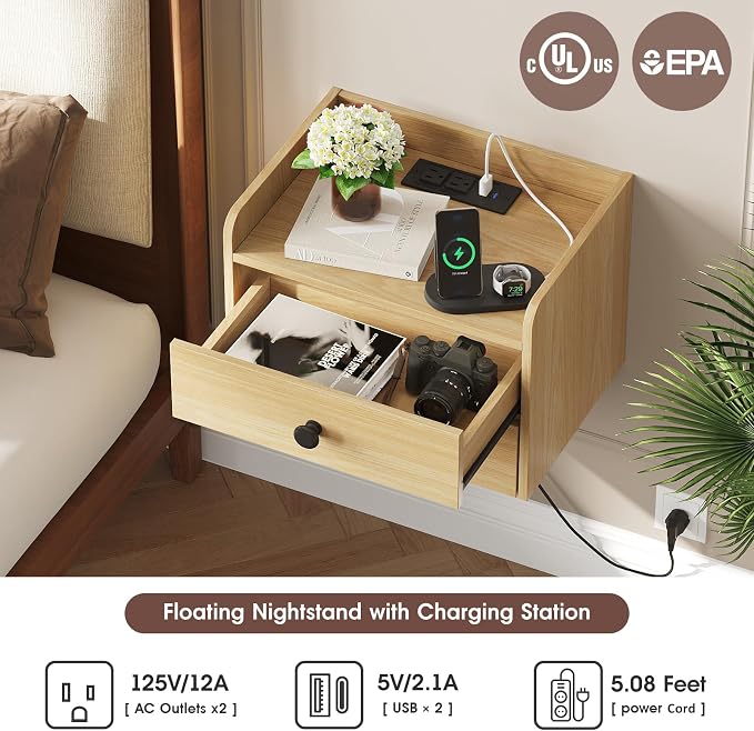 Floating Nightstand Set of 2 - Image 4