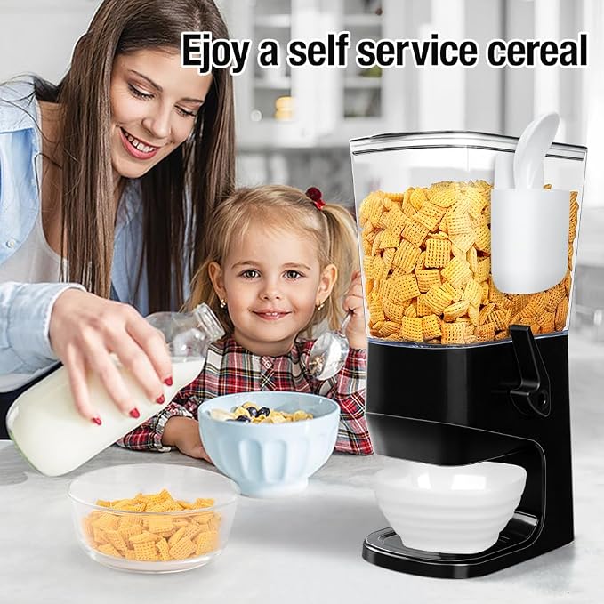 Cereal Dispenser Countertop Wath Bowls and Spoons Cereal Containers Storage - Image 2