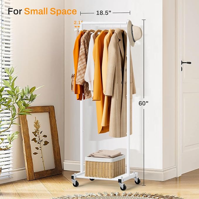 MISSLO Small Clothes Racks for Hanging Clothes Clothing Rack - Image 2