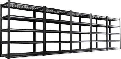 Set of 5 Garage Shelving Heavy Duty Storage Shelves, Adjustable Metal Shelving by AOAORGG