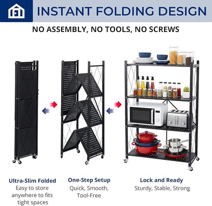4 Tier Foldable Storage Shelf - Image 4