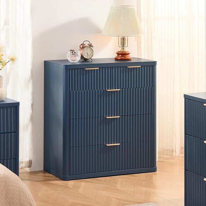 LEYAOYAO Fluted 5 Drawers Dresser - Image 5