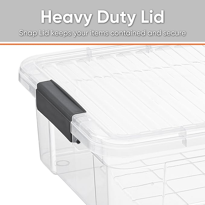 Superio 6 Pack Clear Plastic Storage Container - Image 4
