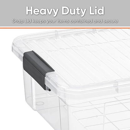 Superio 6 Pack Clear Plastic Storage Container - Image 4