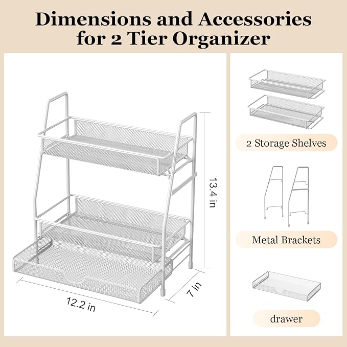 LEMIKKLE 2-Tier Bathroom Counter Organizer - Image 5
