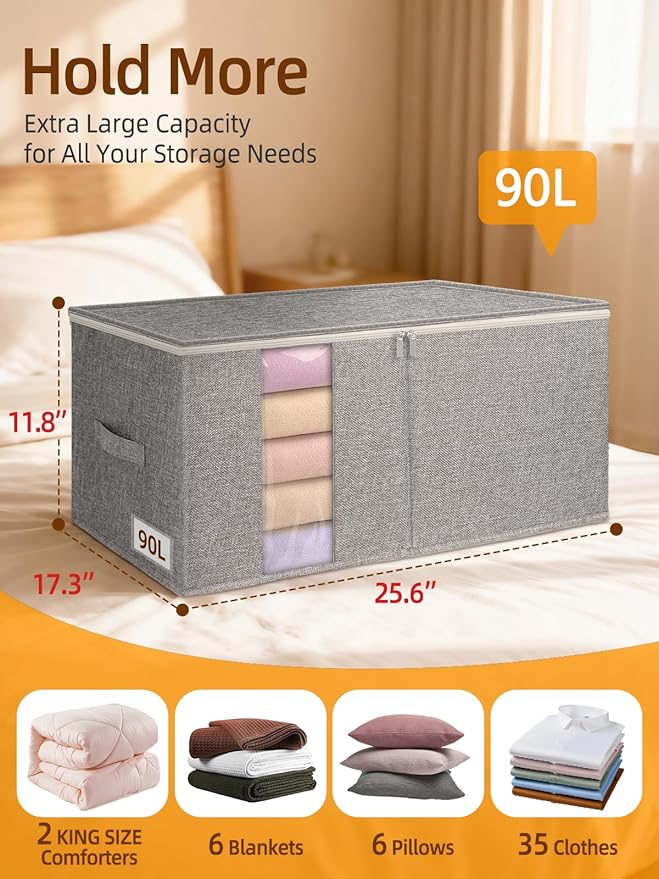 90L King Size Comforter Storage Bags - Image 2