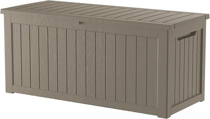 270 Gallon Outdoor Storage Box Patio Deck Box Waterproof, Resin Lockable by Decksplore%E2%80%94BuiltforOutdoor