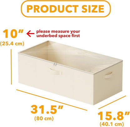 SpaceAid 2 Pack 10" High Under Bed Storage Containers, Large Underbed Storage - Image 3