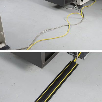 D-Line 30ft Floor Cord Cover, Made in USA Linkable Cable Protector, Hide - Image 2