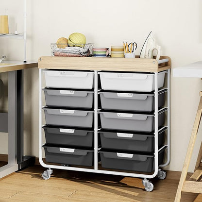 10 Drawer Rolling Storage Cart - Image 8