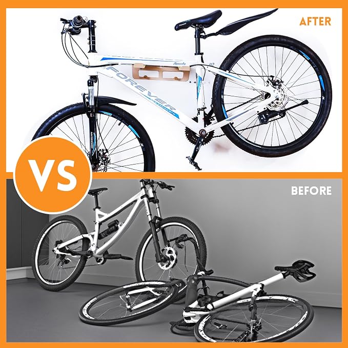 Bike Wall Mount With Shelf, Heavy-Duty Adjustable Bike Hanger, Hold Up To 66lbs - Image 5