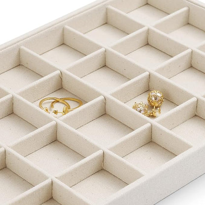 Oirlv Stackable 12 Girds Jewelry Trays Jewelry Storage Tray Showcase Display - Image 5