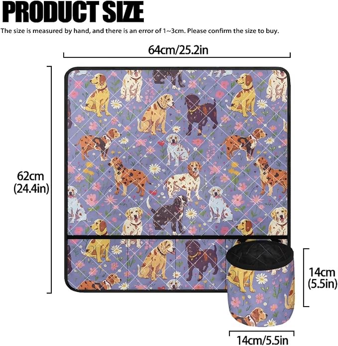 Purple Dog Floral Sewing Machine Mat - Image 5