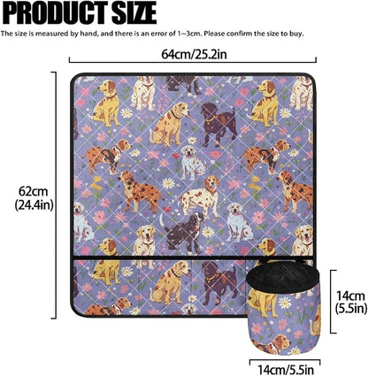 Purple Dog Floral Sewing Machine Mat - Image 5