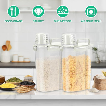 TBMax Rice Container Cereal Storage Container 2 Pack 5 Lbs, Kitchen Pantry Dry - Image 7