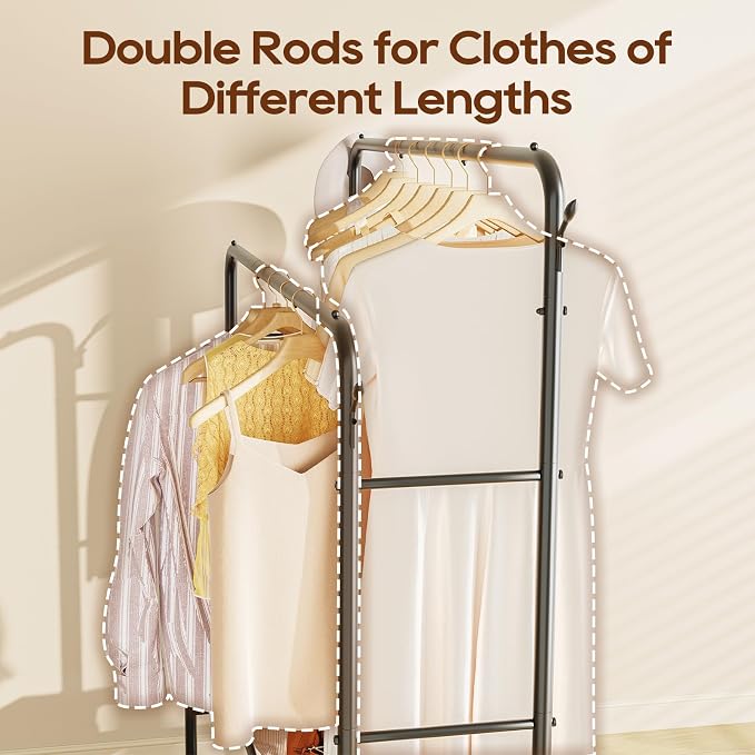TigerParty Double Rods Clothes Rack - Image 4