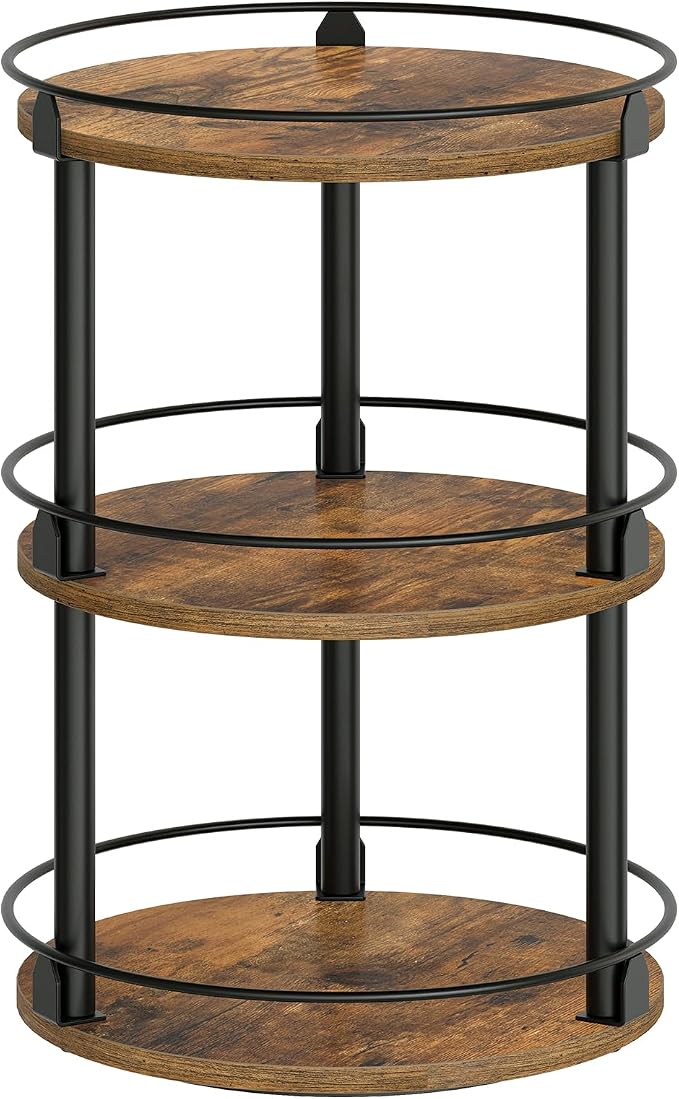 3-Tier Lazy Susan Organizer, Rotating Spice Rack, Spinning Organizer, by Yatiney