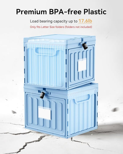 Lockable Stackable Plastic File Box - Image 4