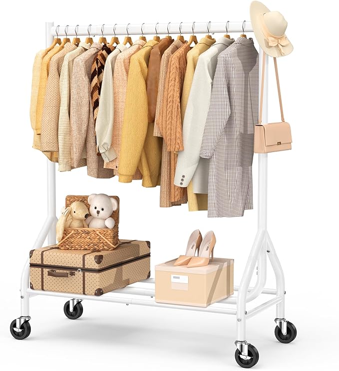 EAGMAK Heavy Duty Clothes Rack Load 420 LBS, Rolling Garment Rack by Eagmak