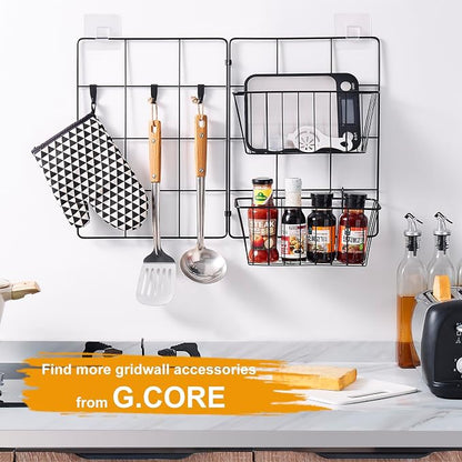 4 Pack Large Grid Wall Baskets - Image 5