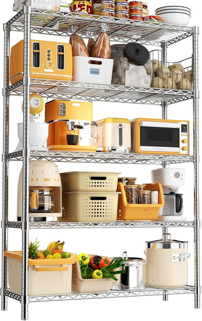 Storage Shelves, 5-Tier Adjustable Metal Industrial Utility Shelf Rack by Unknown