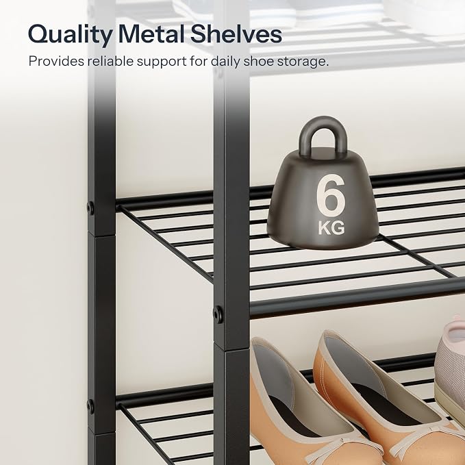 HOOBRO Shoe Rack, 4-Tier Narrow Shoe Organizer - Image 5