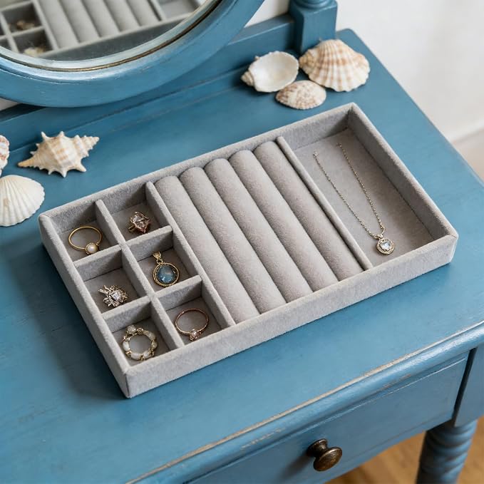 Velvet Jewelry Organizer Tray - Image 4